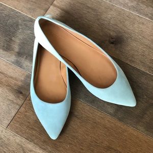 JCrew Pointed suede flats